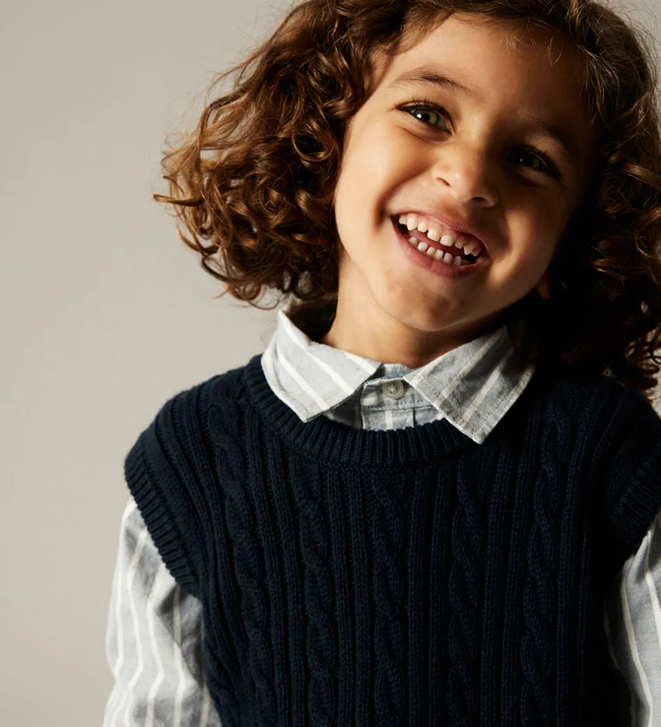 Børn Name It Vest - Strik - NmmRoman - Navy Blazer