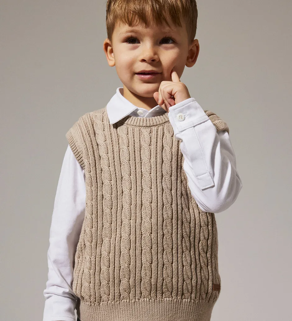 Veste*Name It Vest - Strik - NmmRoman - Island Fossil