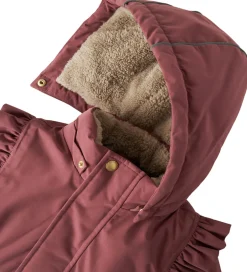 Børn Name It Vinterjakke - NmfSnow05 - Rose Brown m. Flæser