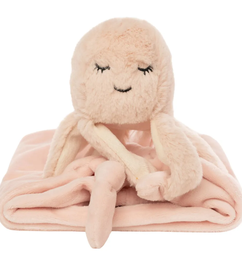 NatureZoo Nusseklud - Blæksprutte - 35x35 cm - Babyrosa