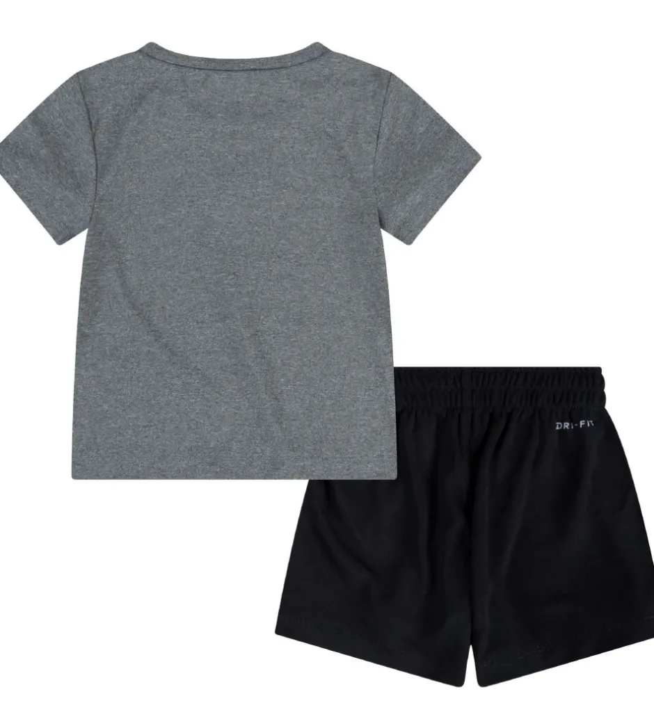 Gymnastiktøj*Nike Shortssæt - T-shirt/Shorts - My First Basket - Sort/Grå