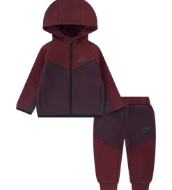 Sweatshirts*Nike Sæt - Fleece - Team Red/Burgundt Crush