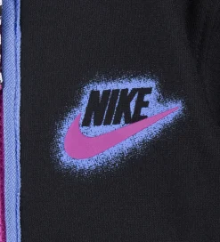 Nike Træningssæt - Cardigan/Bukser - Sort/Lilla