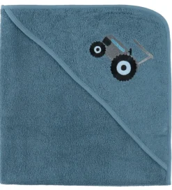 Babyhåndklæde- Og Poncho|Håndklæder*Nørgaard Madsens Babyhåndklæde - 100x100 cm - Middel Blue m. Tra