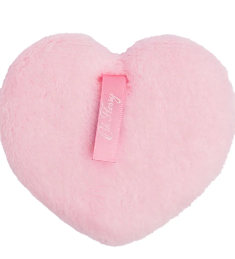 Sminke*Oh Flossy Makeupfjerner-pude - Hjerte - Rosa