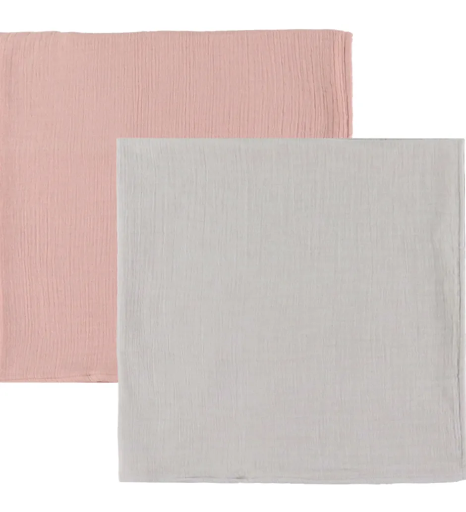 Stofbleer*Ooh Noo Stofbleer - 2-pak - 65x65 cm - Stone Grey & Blush