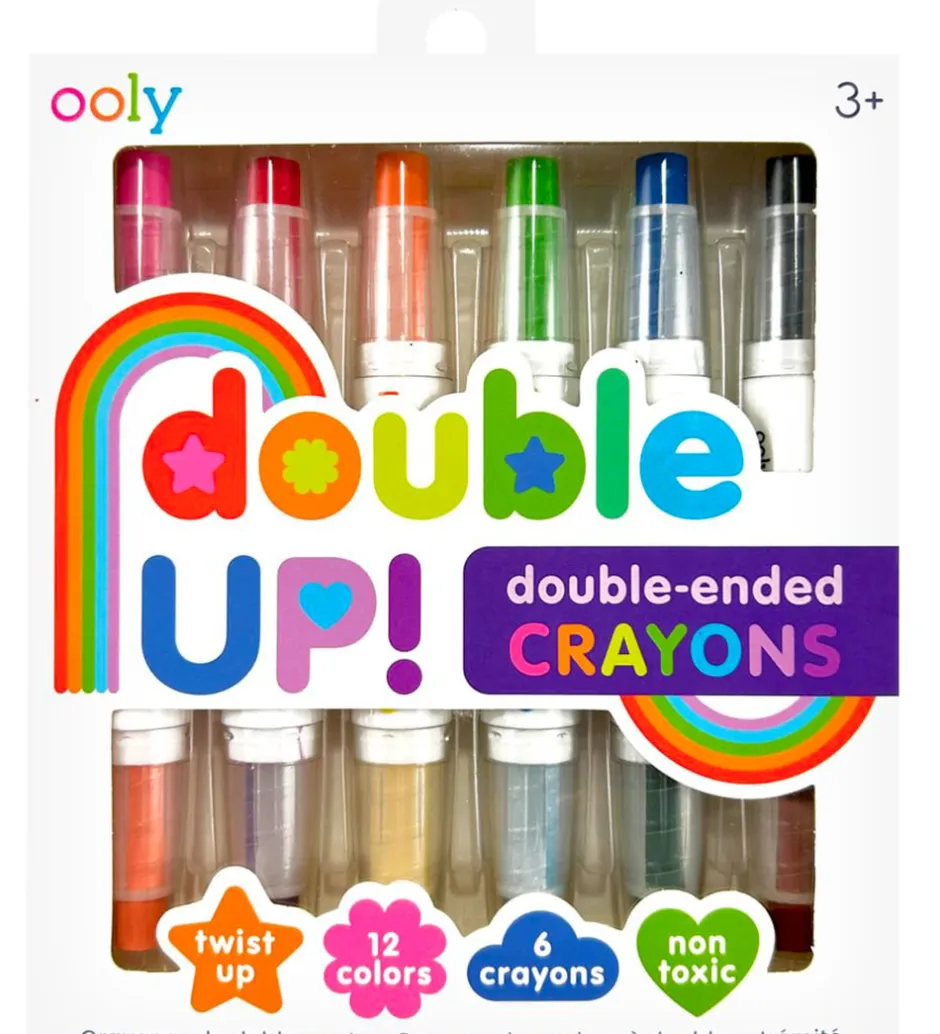 Tuscher Og Farver|Skriveredskaber*Ooly Farver - 6 stk - Double Up Crayon