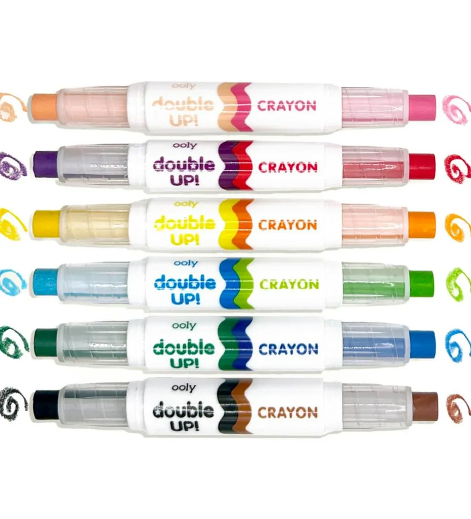 Tuscher Og Farver|Skriveredskaber*Ooly Farver - 6 stk - Double Up Crayon