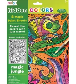 Malebog*Ooly Magiske Maleark - Hidden Colors - 8 Stk. - Magic Jungle