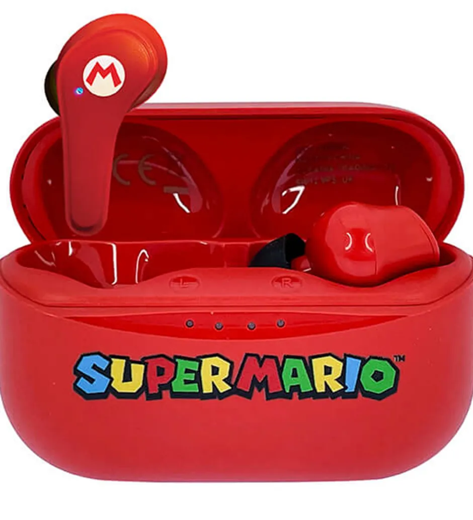 Høretelefoner*OTL Høretelefoner - Super Mario - TWS - In-Ear - Rød