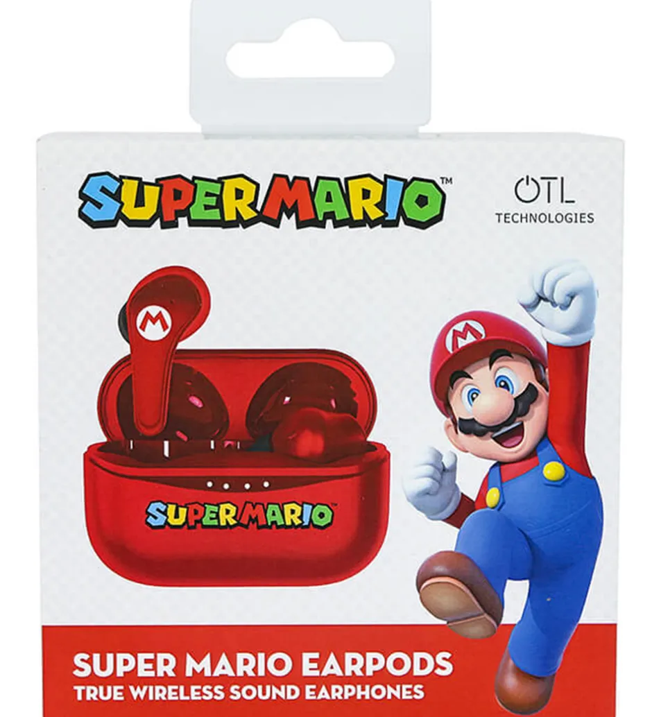 Høretelefoner*OTL Høretelefoner - Super Mario - TWS - In-Ear - Rød