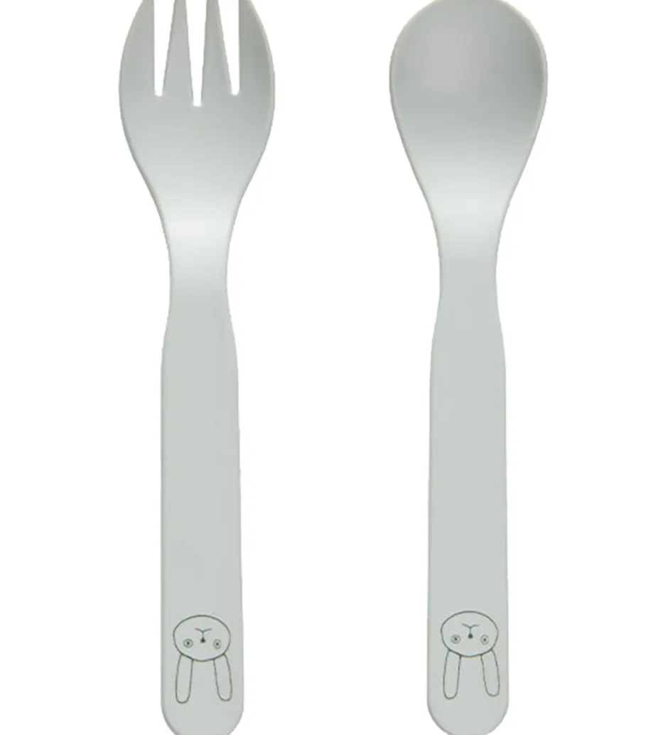 Børn OYOY Børnebestik - Bioplast - 2 Dele - Pullo - Pale Mint