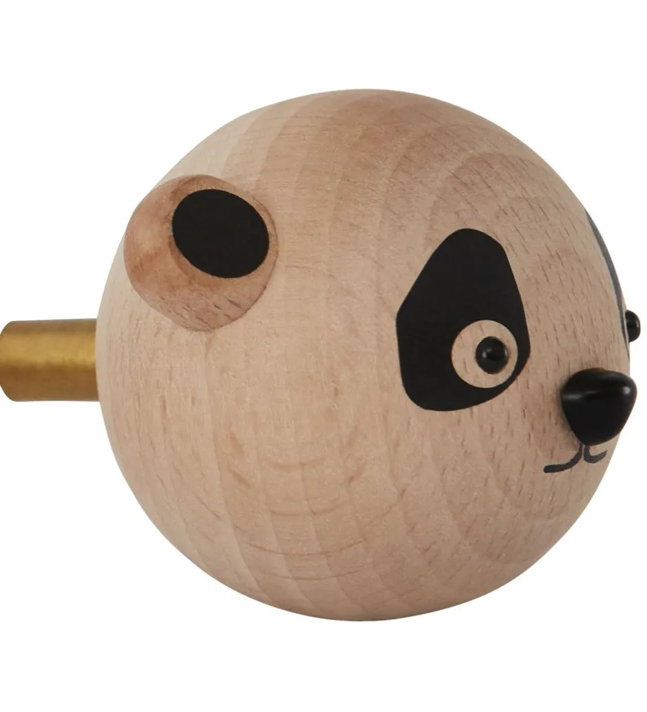 OYOY Knage - 4x4x4 cm - Mini - Panda - Natur