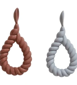 Spisetid|Børnebestik*OYOY Skeer - 2-pak - Mellow - Dusty Blue/Choco