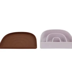 Skåle*OYOY Tallerken & Skål - Silikone - Rainbow - Lavender/Caramel