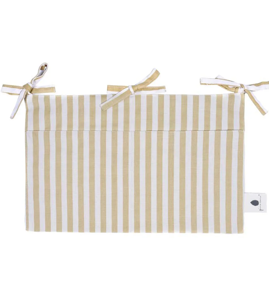 Sengelommer*Pine Cone Sengelomme - 24x39 cm - Vida - Mustard Stripe