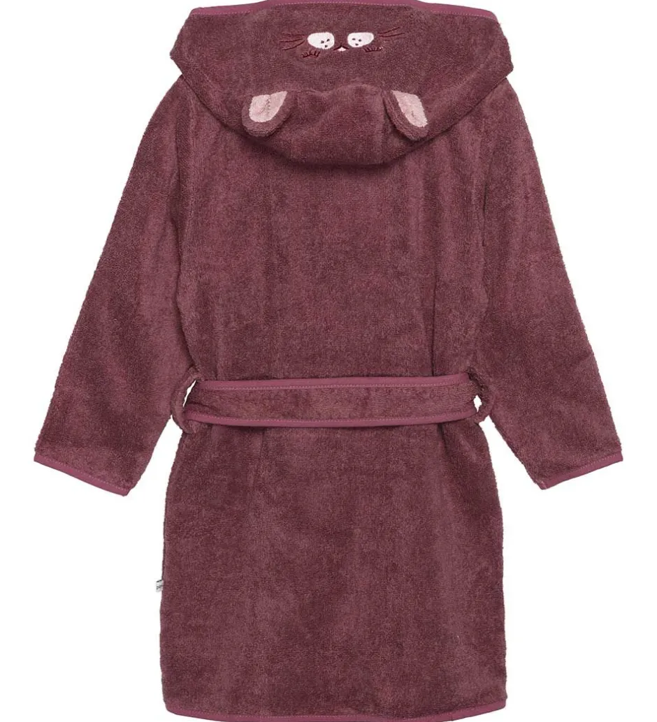 Børn Pippi Baby Badekåbe - Old Rose m. Kat