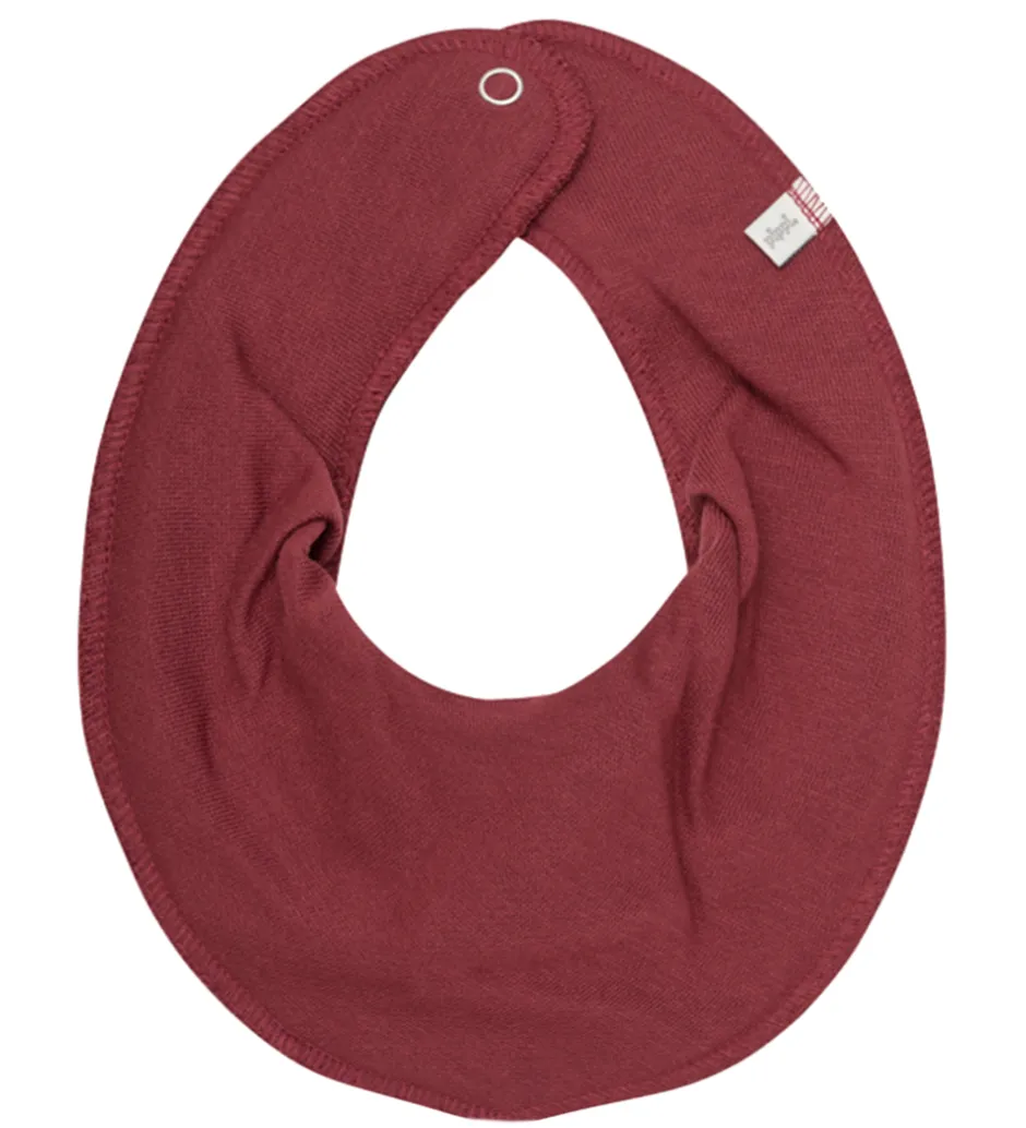 Savlesmække*Pippi Baby Savlesmæk - Rund - New Maroon