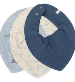 Savlesmække*Pippi Baby Pippi Savlesmæk - Spids - 3-pak - Dark Denim