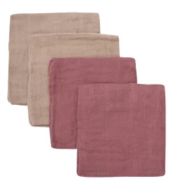 Stofbleer*Pippi Baby Pippi Stofbleer - 4 pak - 65x65 cm - Withered Rose/Beige