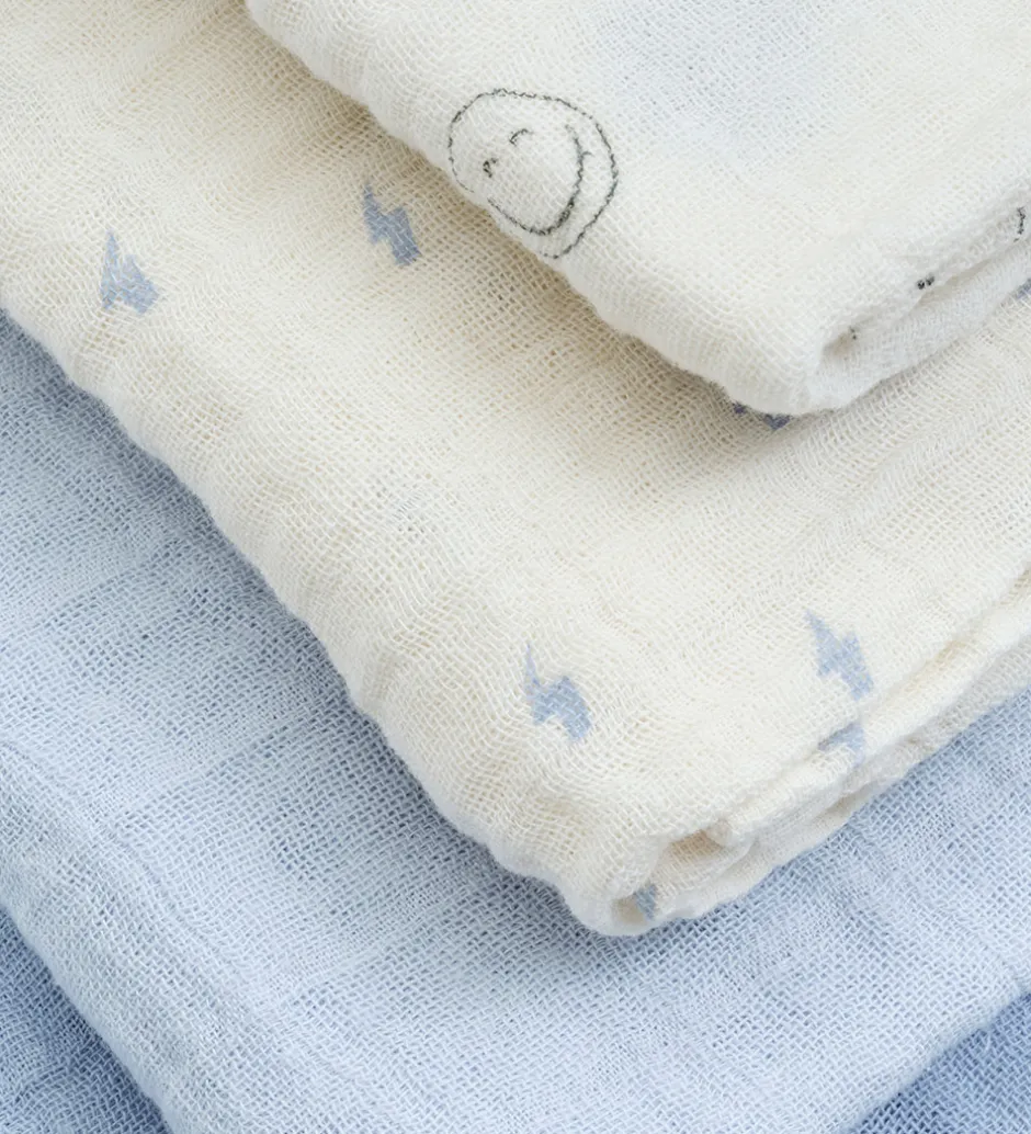Pippi Baby Pippi Stofbleer - 8-pak - 65x65 cm - Celestial Blue
