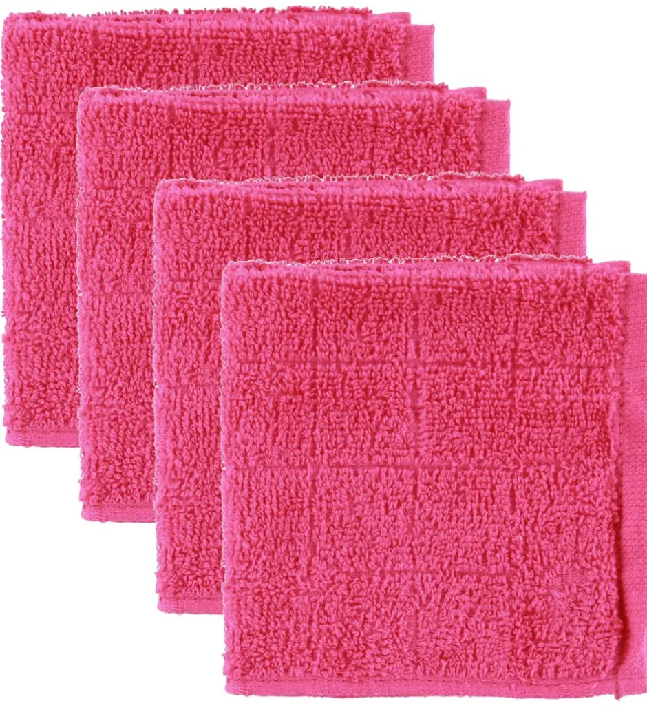Vaskeklude*Pippi Baby Pippi Vaskeklude - 4-pak - Pink