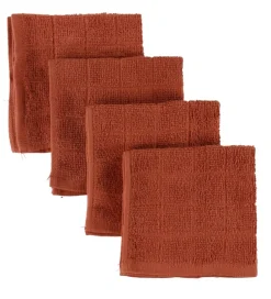 Pippi Baby Pippi Vaskeklude - 4-pak - 27x27 - Redwood