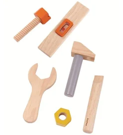 Legeværktøj*PlanToys Værktøjsbælte m. Værktøj - Træ