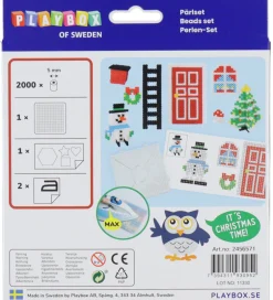 Perler*Playbox Perlesæt - 2000 stk. - Snemand m. Dør