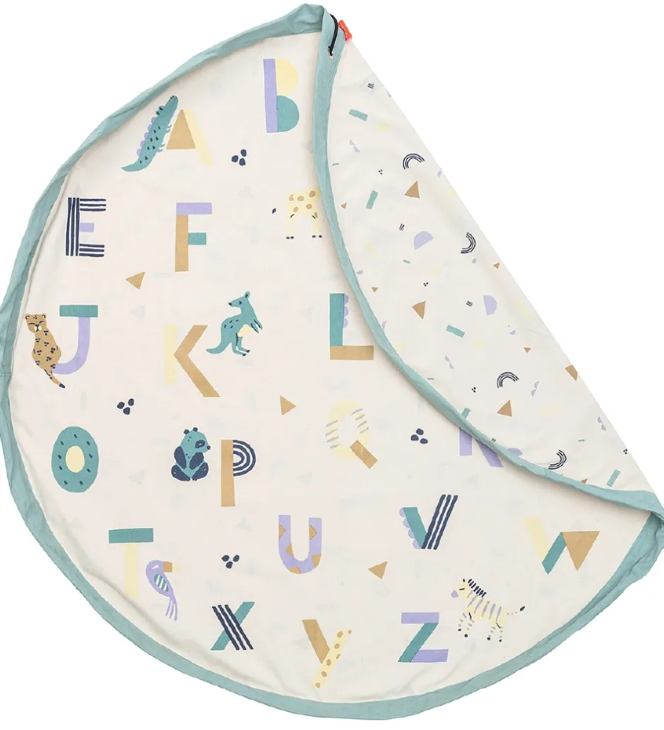 Legetæpper Og Legegulve|Opbevaringstæpper*Play&Go Legetøjstæppe - Ø: 140 cm - Animal Alphabet