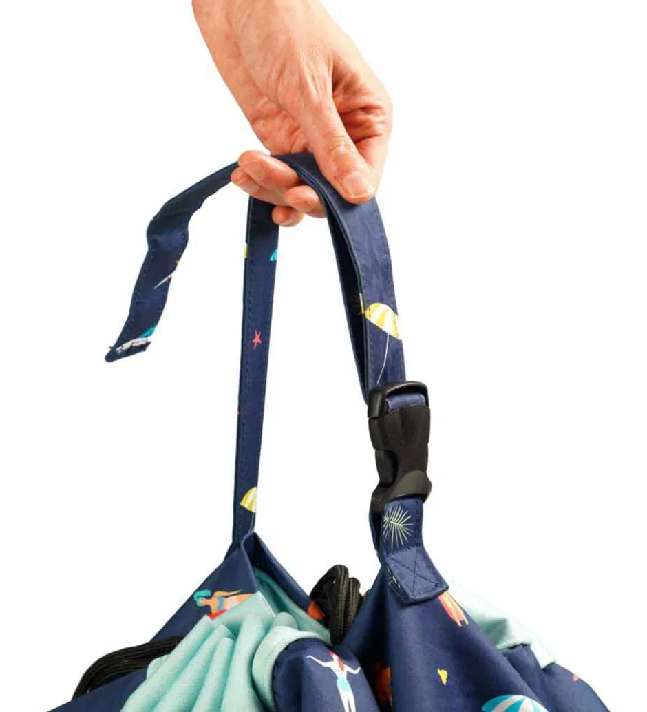 Opbevaringstæpper*Play&Go Legetøjstæppe - Outdoor - Ø140 cm - Surf