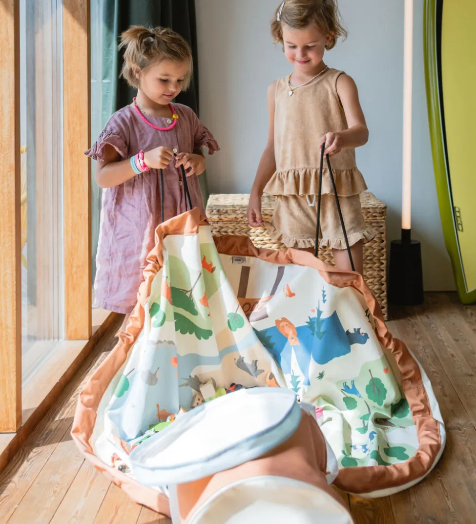 Legetæpper Og Legegulve|Babylegetøj*Play&Go Legetøjstæppe/Kurv - Zoo