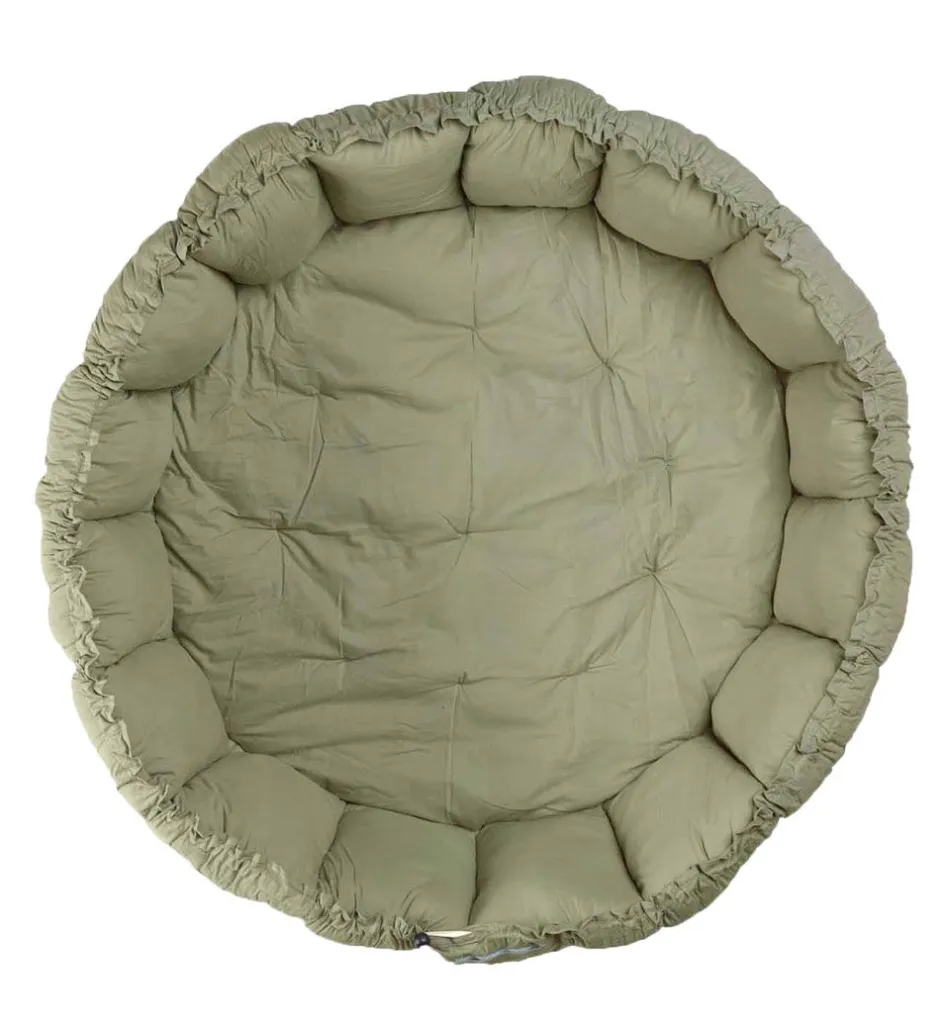 Legetæpper Og Legegulve*Play&Go Legetæppe - 3-i-1 - Ø130 cm - Meadow Green