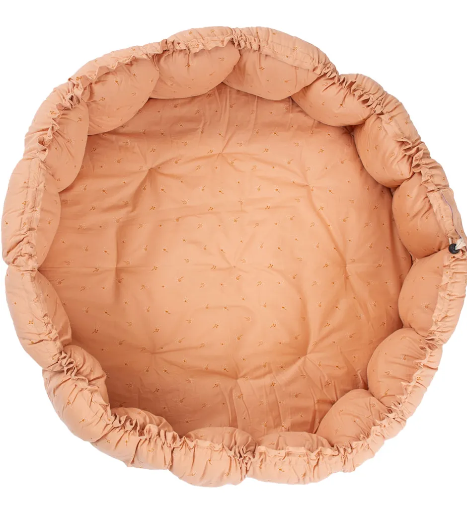 Legetæpper Og Legegulve*Play&Go Legetæppe - 3-i-1 - Ø130 cm - Bloom Fleuri