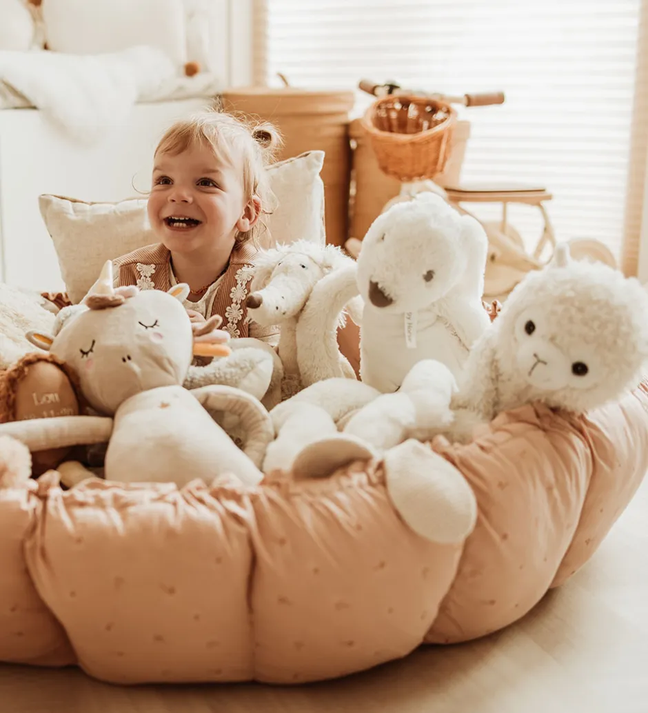 Legetæpper Og Legegulve*Play&Go Legetæppe - 3-i-1 - Ø130 cm - Bloom Fleuri