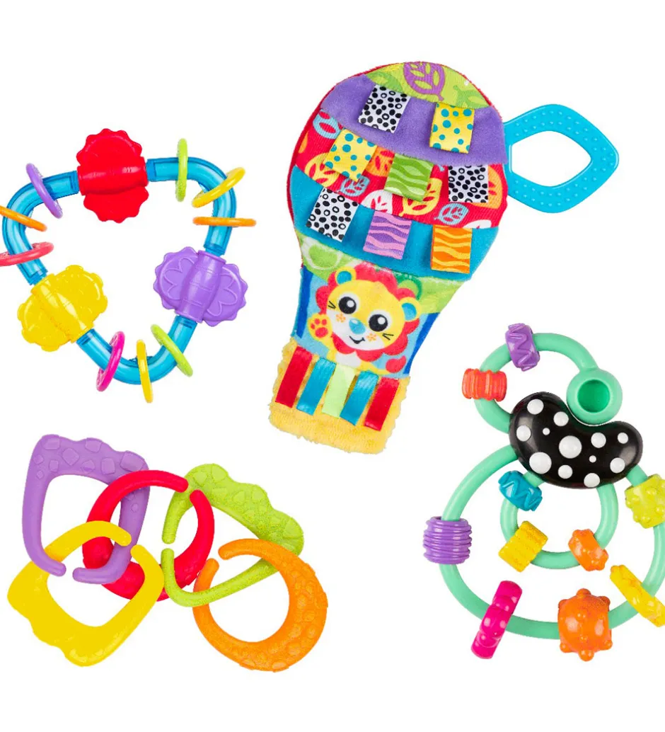 Bideringe*Playgro Gavesæt - Bidelegetøj - Up and Away - 4 Dele