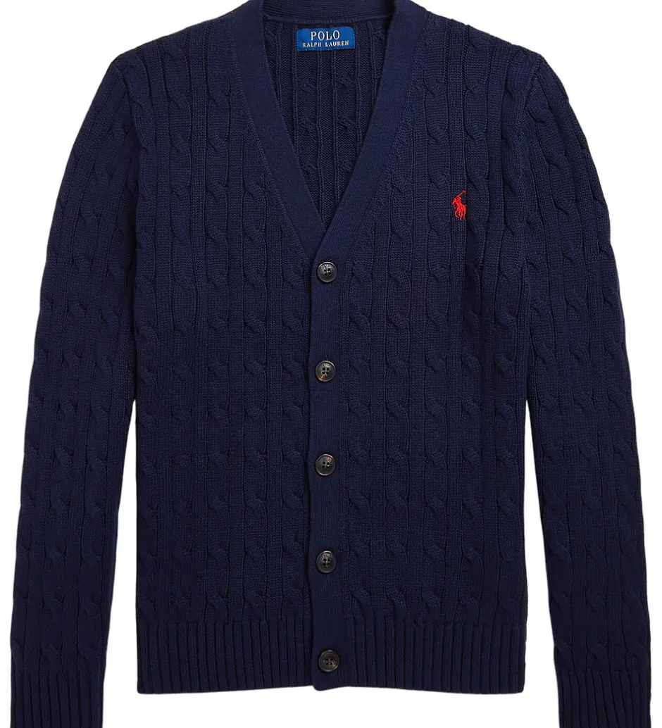 Børn Polo Ralph Lauren Cardigan - Strik - Cable - Navy
