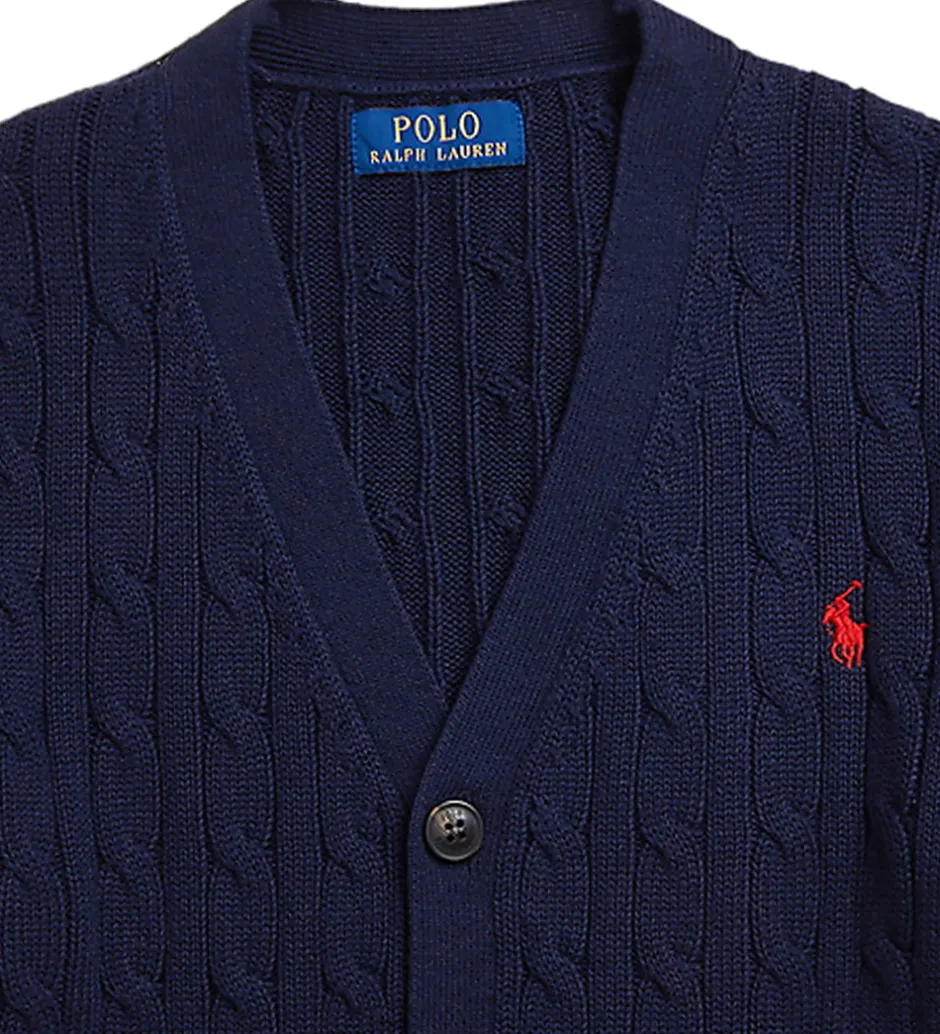 Børn Polo Ralph Lauren Cardigan - Strik - Cable - Navy