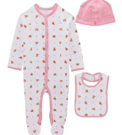 Savlesmække*Polo Ralph Lauren Gaveæske - 3 Dele - Hvid/Rosa m. Bamser