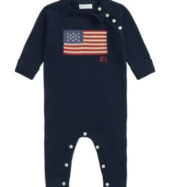 Heldragter*Polo Ralph Lauren Heldragt - Strik - Hunter Navy m. Flag