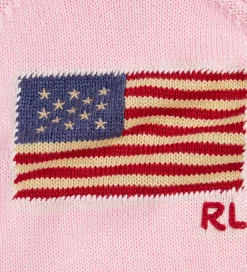 Børn Polo Ralph Lauren Heldragt - Strik - Acacia Pink m. Flag