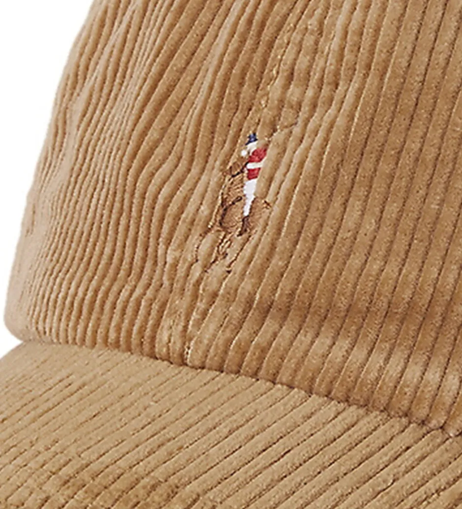 Kasketter*Polo Ralph Lauren Kasket- Fløjl - Jodphur Tan/Multi PP