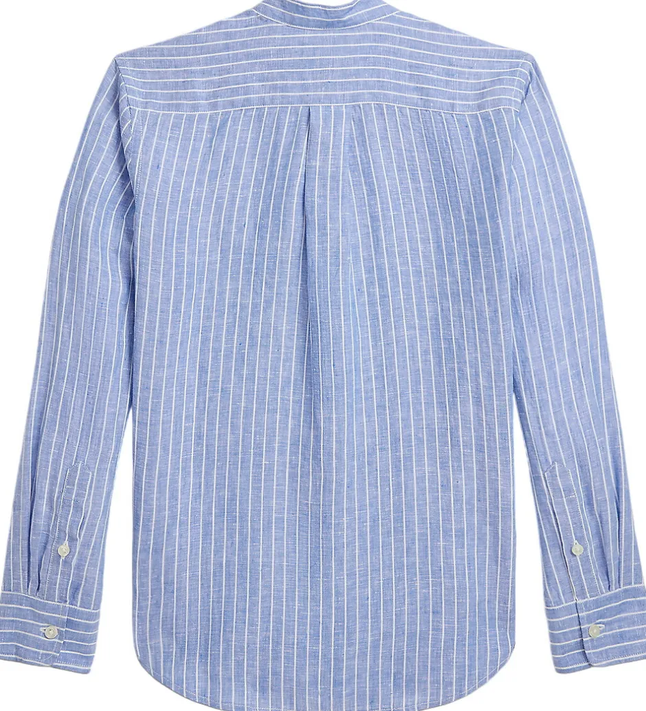 Konfirmationstøj*Polo Ralph Lauren Skjorte - Postboy - Blå/Hvidstribet