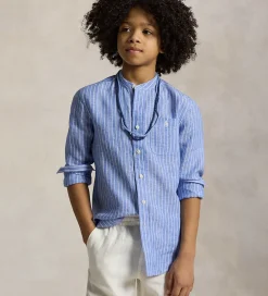 Konfirmationstøj*Polo Ralph Lauren Skjorte - Postboy - Blå/Hvidstribet