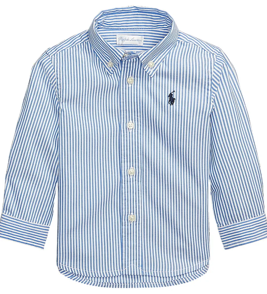 Konfirmationstøj*Polo Ralph Lauren Skjorte - Slim Fit - Blå/Hvidstribet
