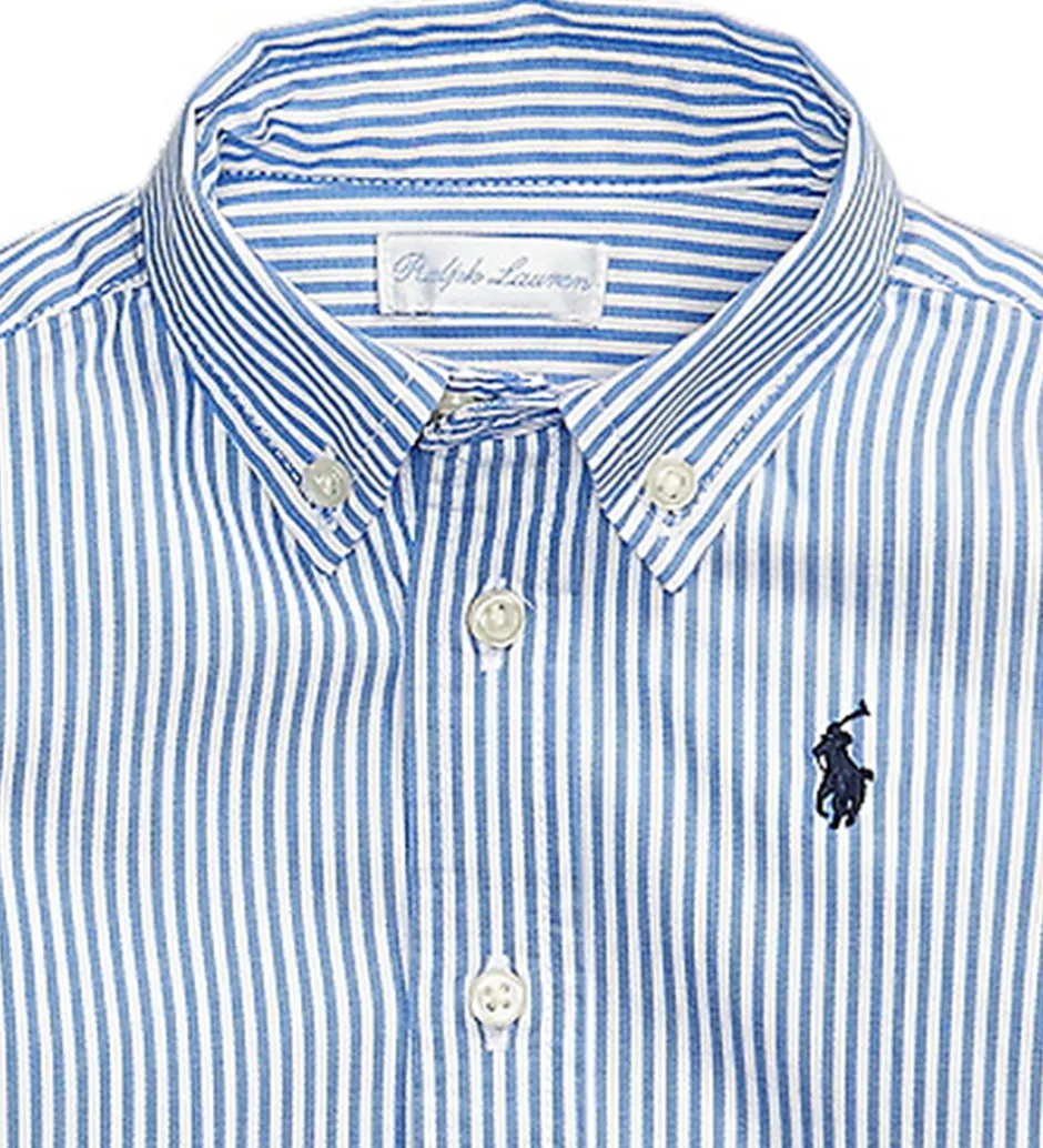 Konfirmationstøj*Polo Ralph Lauren Skjorte - Slim Fit - Blå/Hvidstribet