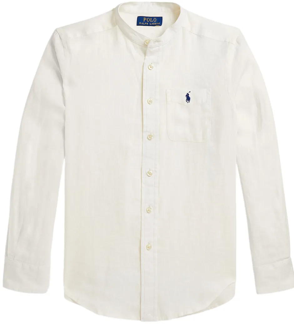Børn Polo Ralph Lauren Skjorte - Hør- Postboy - Hvid