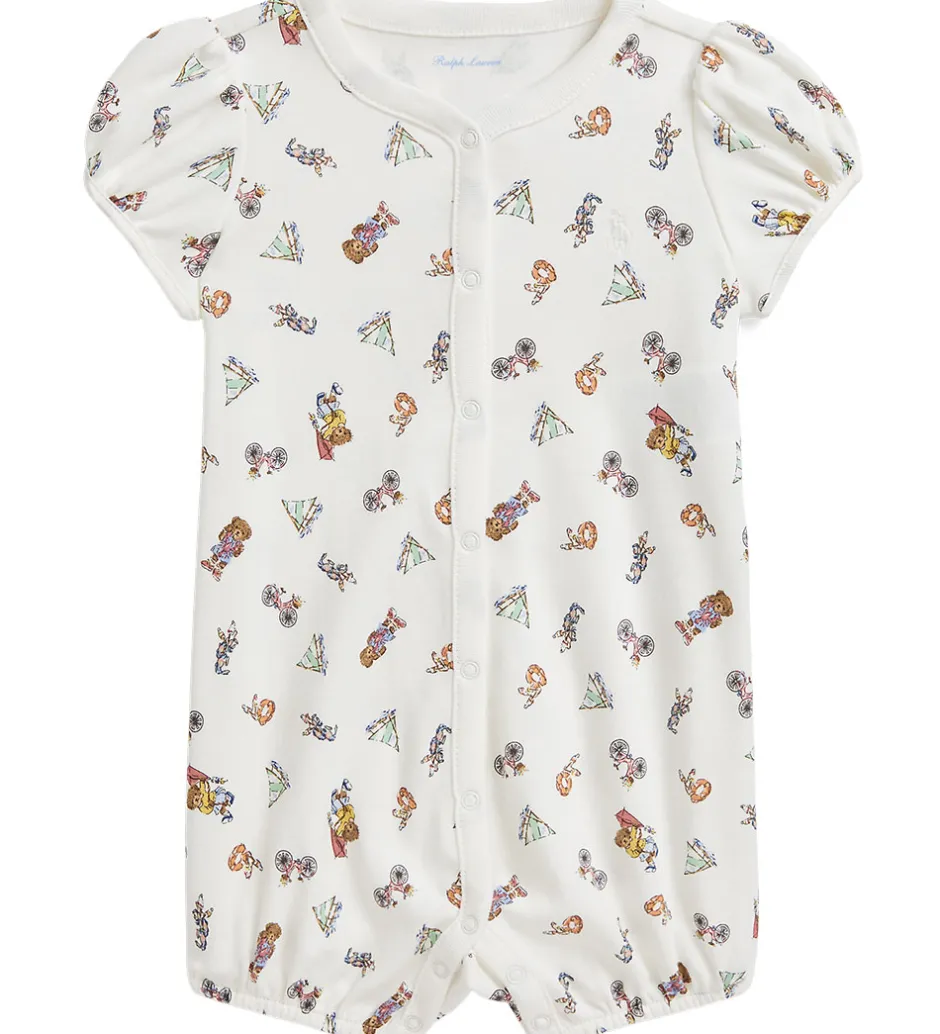 Børn Polo Ralph Lauren Sommerdragt - Hvid m. Sommerprint