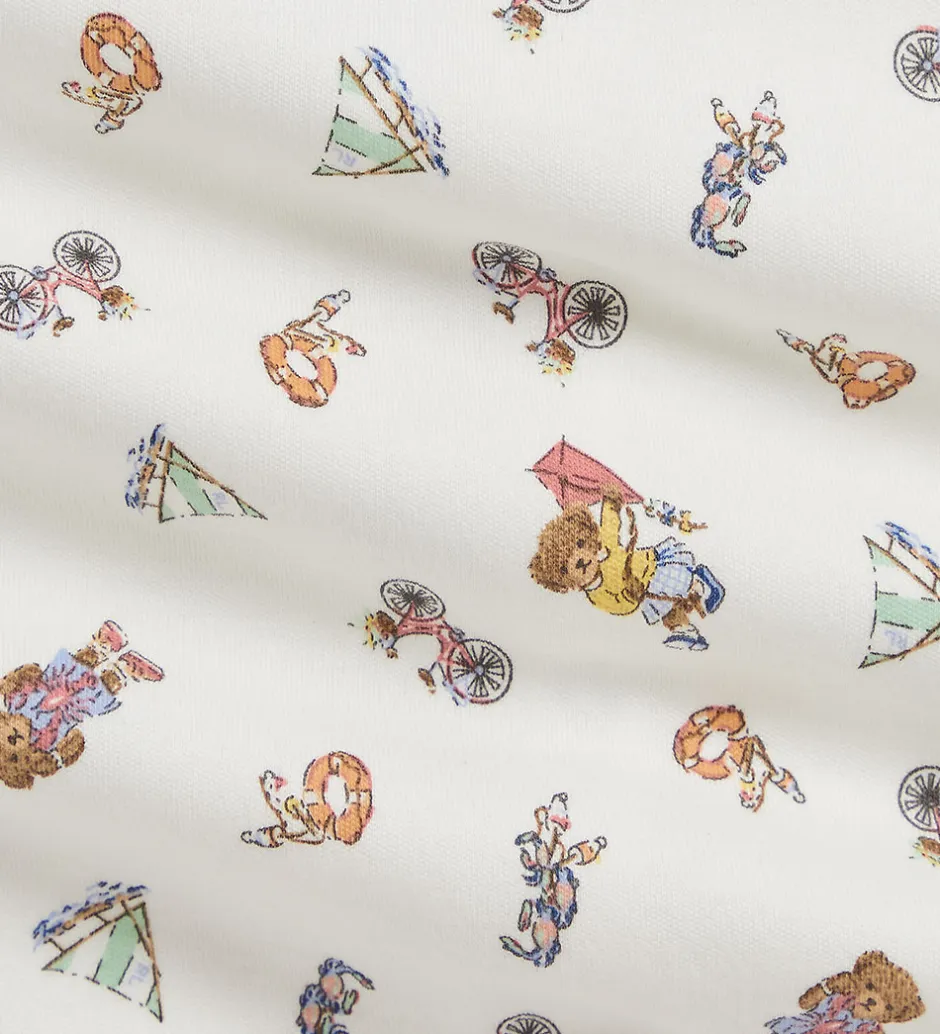 Børn Polo Ralph Lauren Sommerdragt - Hvid m. Sommerprint