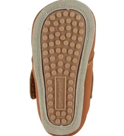 Børnesko Og Babysko|Begyndersko*Pom Pom Skindfutter - Beginners Velcro - Noos - Camel